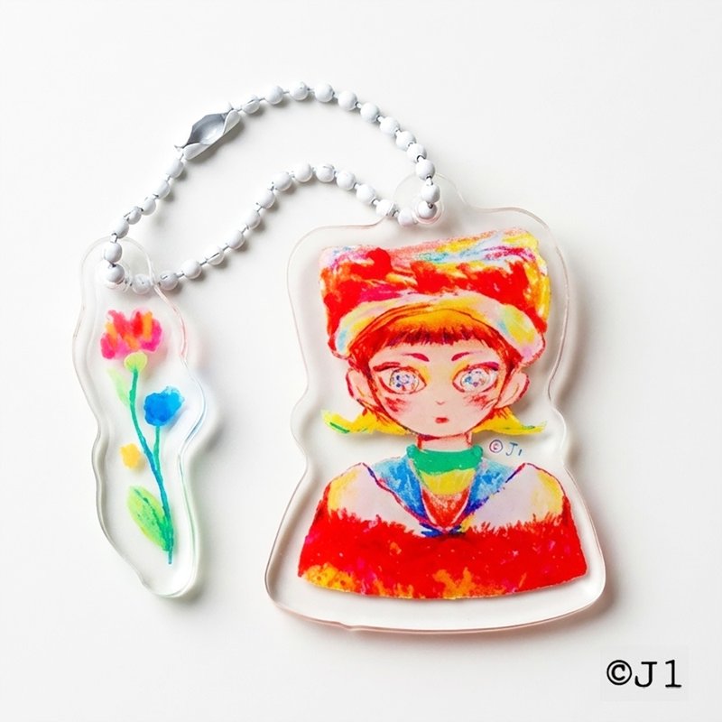 Little Red /  小红帽花花 / 压克力吊饰・原创插画 - 吊饰 - 压克力 