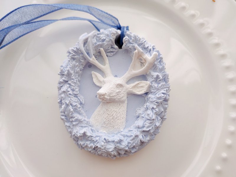 圣诞麋鹿扩香石 - 香薰/精油/线香 - 其他材质 多色