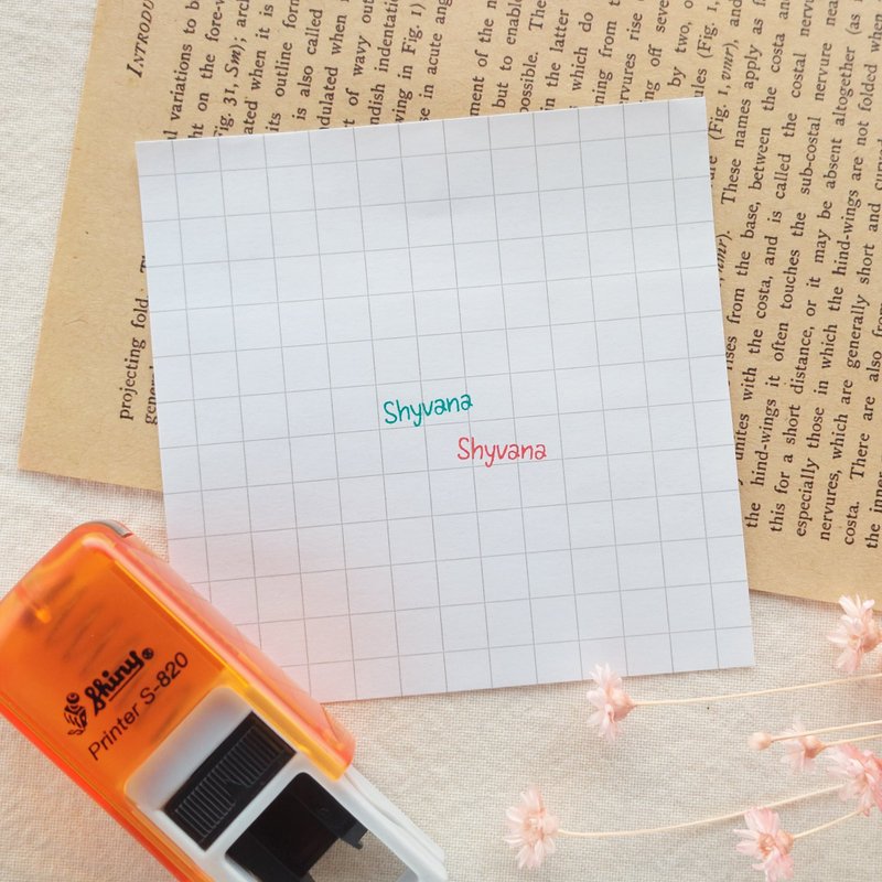 随身章0.5x1.2(英文) | 会计连续姓名章 | 定制化 - 印章/印台 - 其他材质 多色