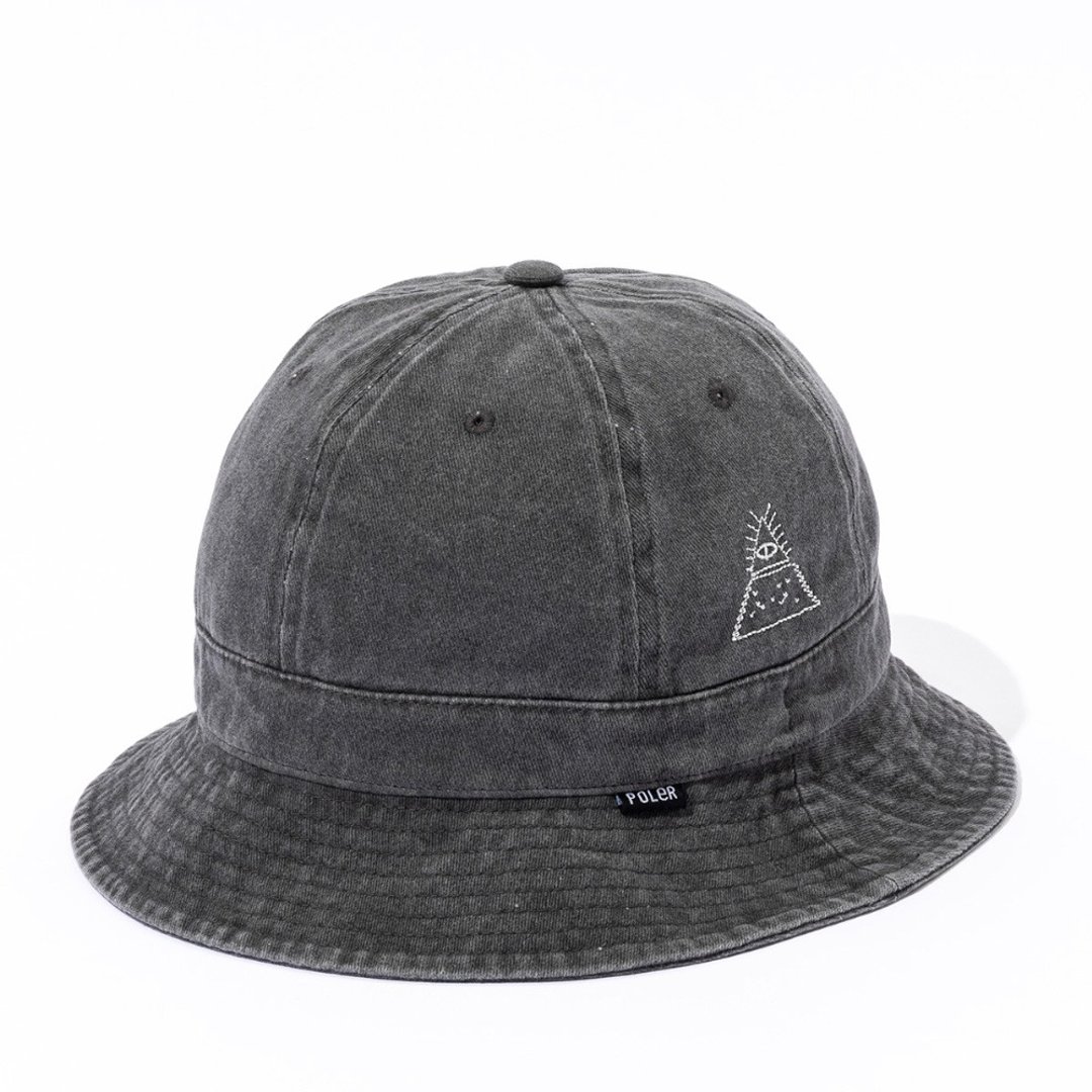 日本限定 POLER PIGMENT BELL HAT 可调式复古钟形帽 厚磅 黑 - 帽子 - 其他材质 黑色