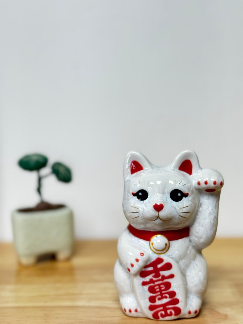 京烧 清水烧 |花结晶 迷你 白 左手 千万両 - 摆饰 - 陶 