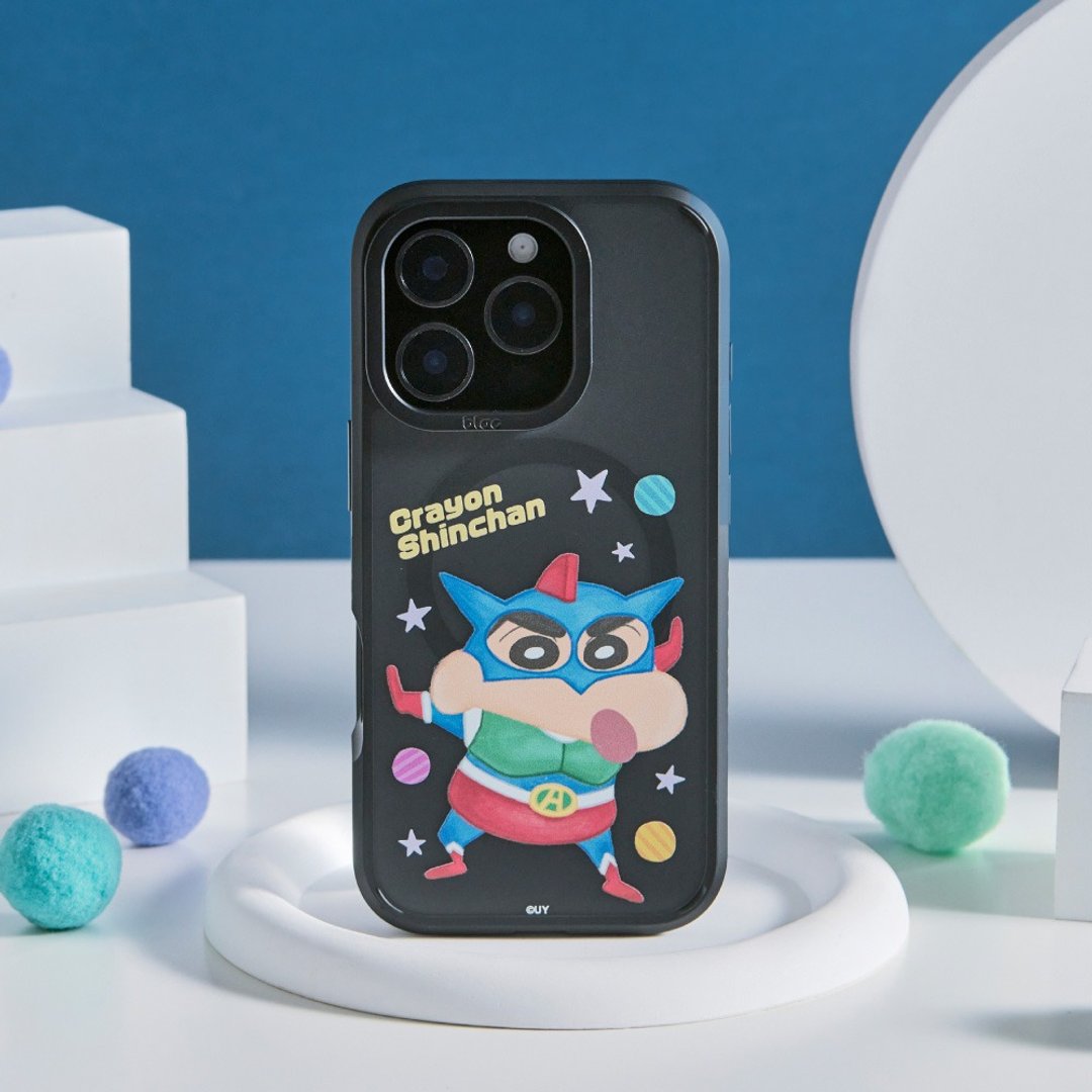 蜡笔小新超人登场极光雾透MagSafe iPhone手机壳 - 手机壳/手机套 - 塑料 多色