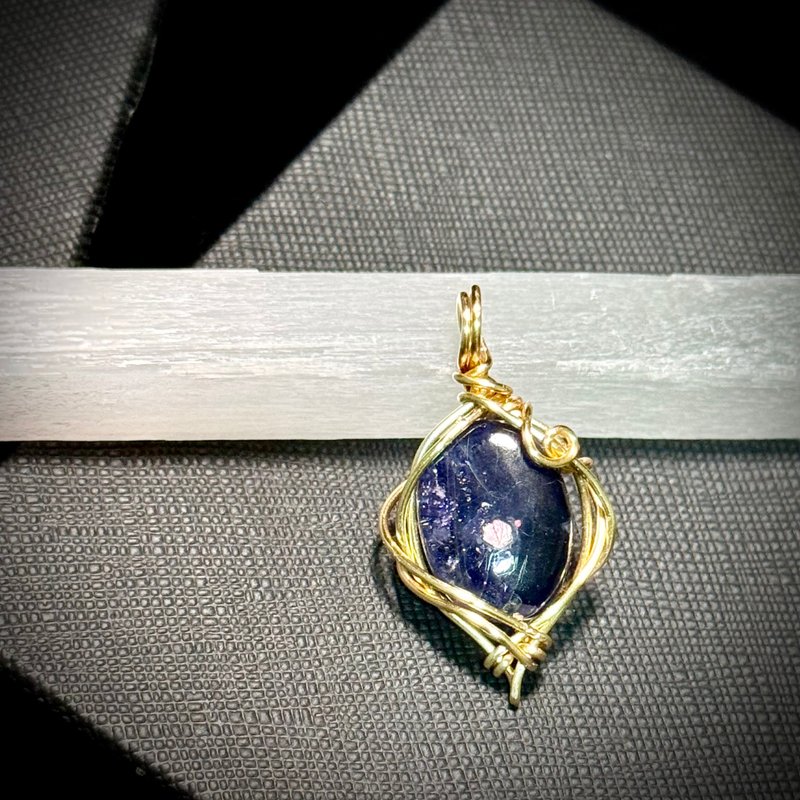 【虚空印记】 金属编织 堇青石项链 - 项链 - 水晶 紫色