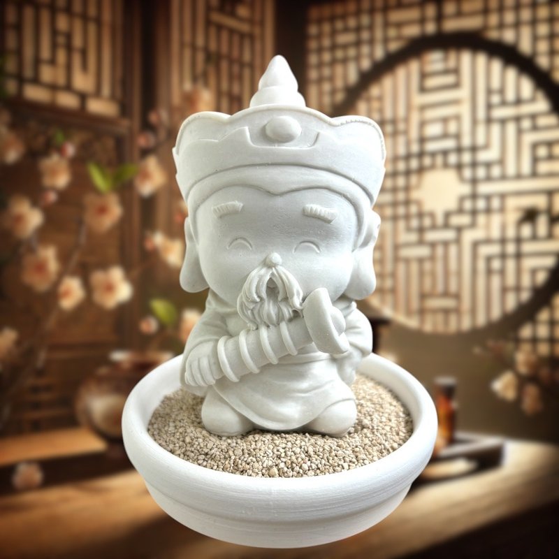 迎财神 五路财神之中路财神 小盘套组 居家扩香套组 - 香薰/精油/线香 - 其他材质 白色
