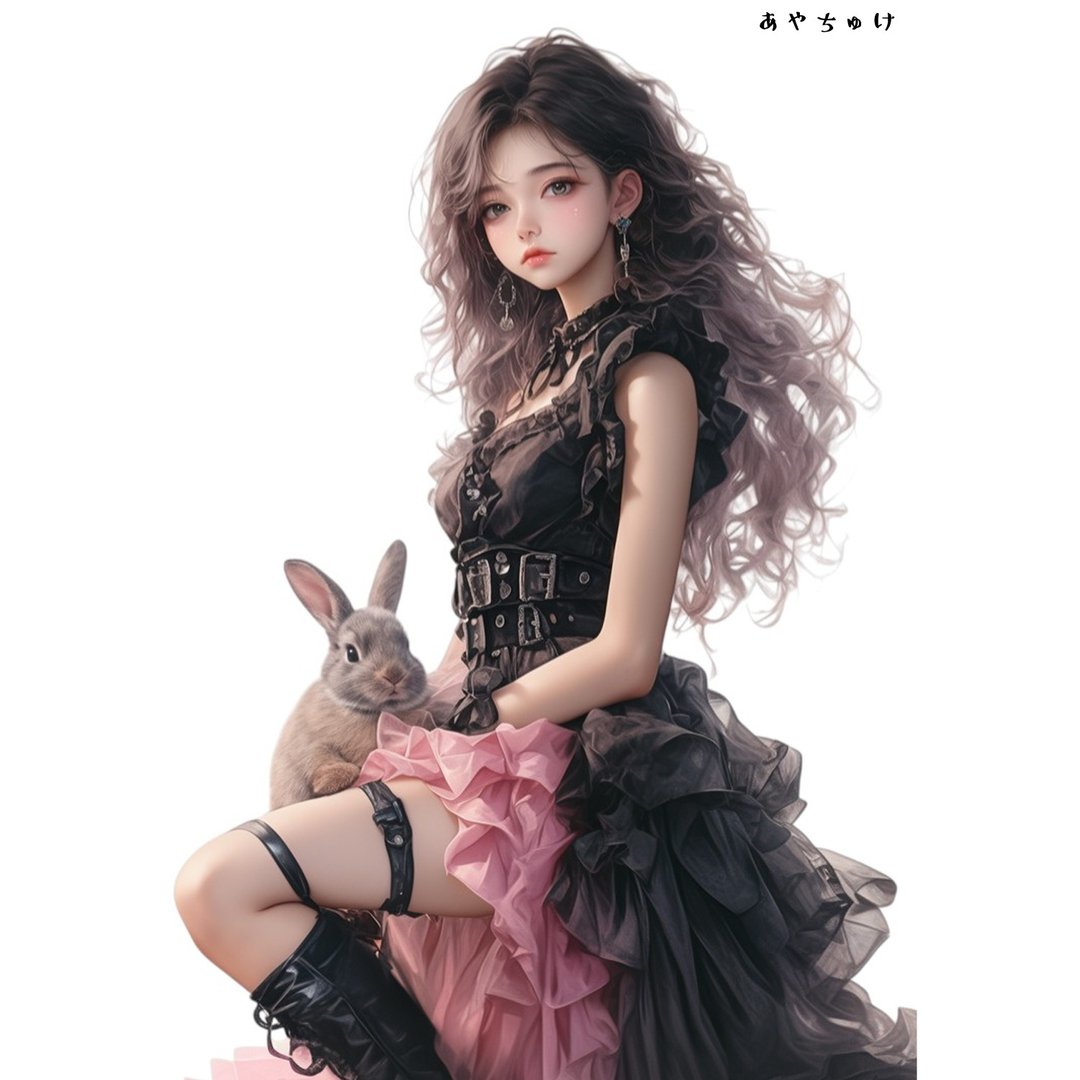 【3 月新品 2】07-095-0210 人物贴纸 动物与少女蕾丝 - 贴纸 - 纸 