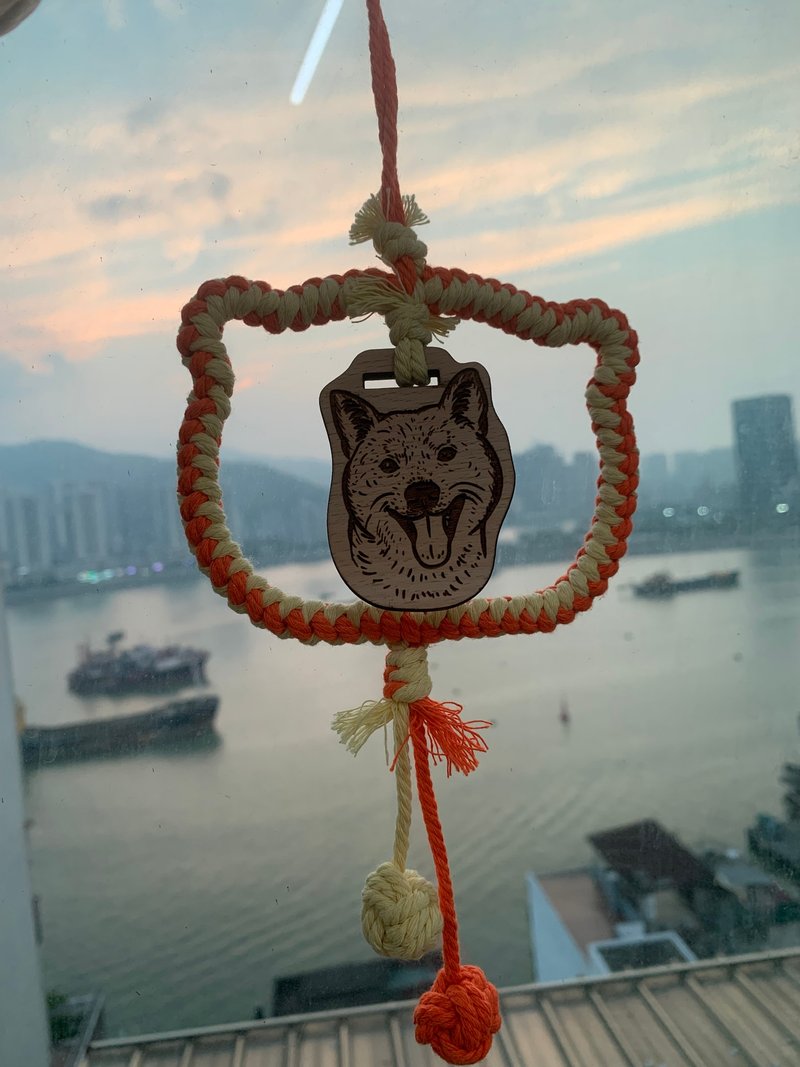 加购服务-锁匙扣皮带改手工编织圈 - 编织/刺绣/羊毛毡/裁缝 - 棉．麻 黄色