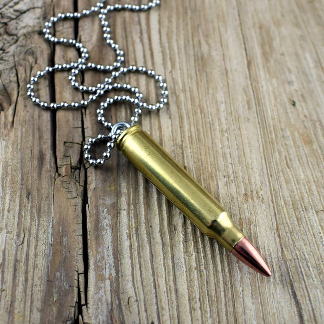 Bullet Designs 223步枪子弹项链 /金属复古造型潮流个性潮牌项链 - 项链 - 其他金属 