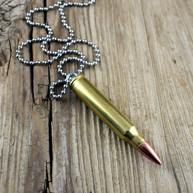 Bullet Designs 223步枪子弹项链 /金属复古造型潮流个性潮牌项链 - 项链 - 其他金属 