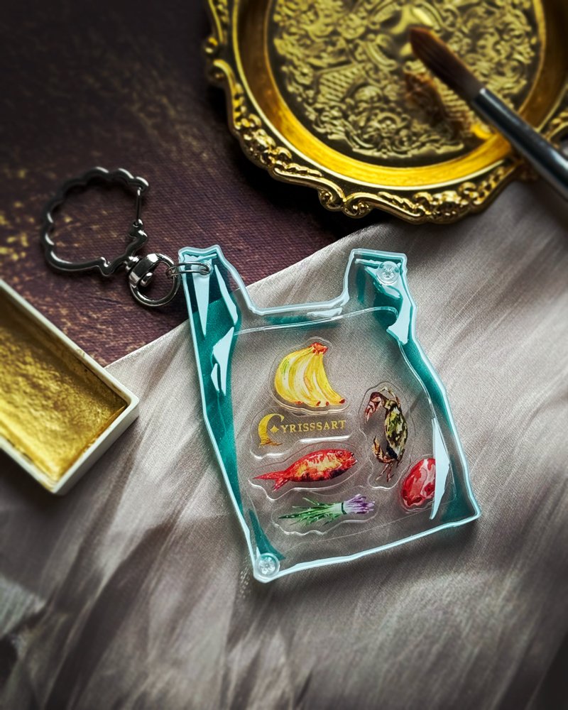 【手绘水彩系列】【香港街市】摇摇挂件 - 吊饰 - 塑料 