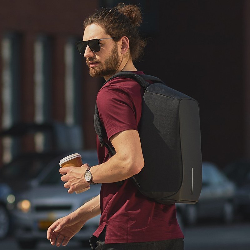 BOBBY终极安全防盗后背包-纯黑限量款 - 后背包/双肩包 - 聚酯纤维 黑色