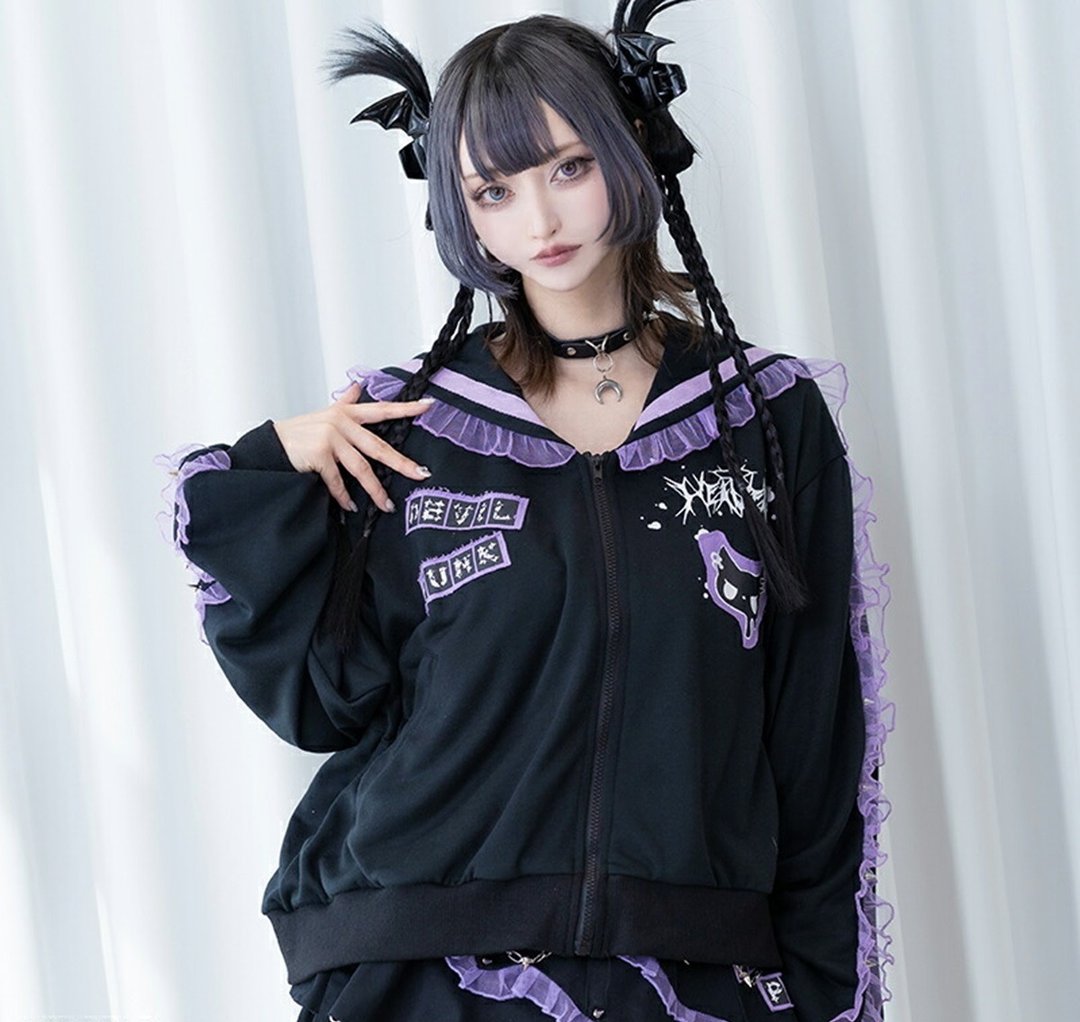 见习小恶魔布章荷叶边铆钉造型水手服外套ACDC RAG台湾代理JA0758 - 女装休闲/机能外套 - 聚酯纤维 