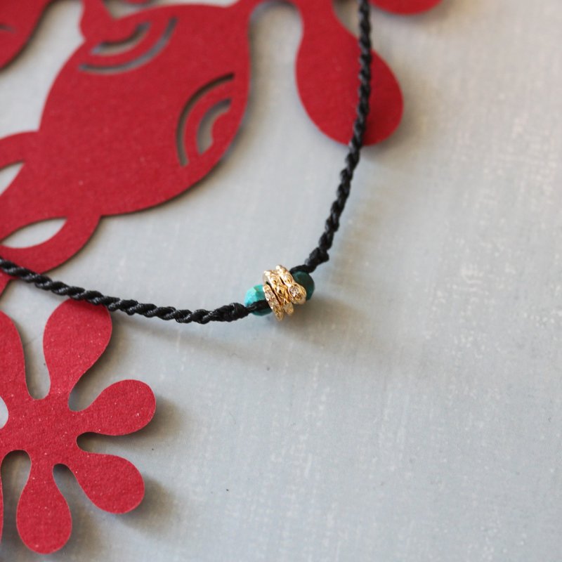 蛇(时)来运转 蜡线手环-蛇舞春风绿松石 生日、祝福、情人节 - 手链/手环 - 其他人造纤维 绿色