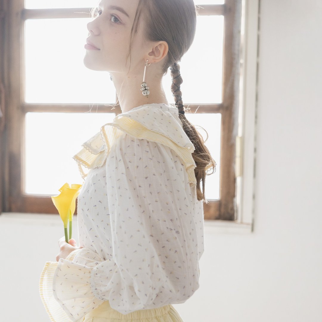 Marin 穆斯林棉卡迪衬衫 / yellow - 女装衬衫 - 棉 黄色
