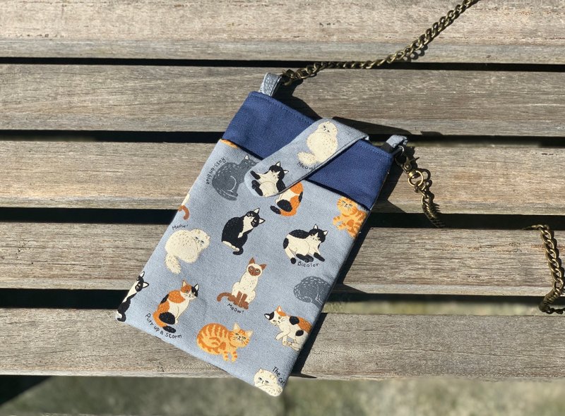 疗愈的猫咪小表情手机袋 - 其他 - 棉．麻 