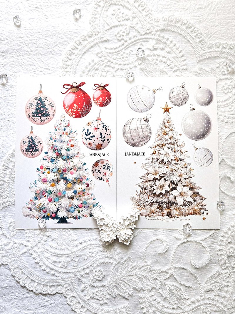 圣诞树纸张 - 贴纸 - 纸 