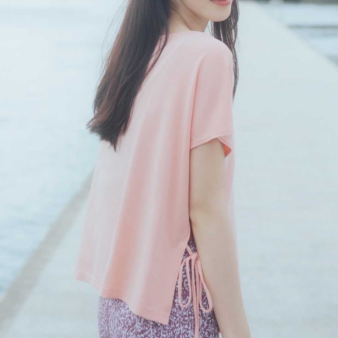 【MACACA】向光夏绿罩衫 - BIE2724 粉肤 - 女装运动衣 - 棉 粉红色