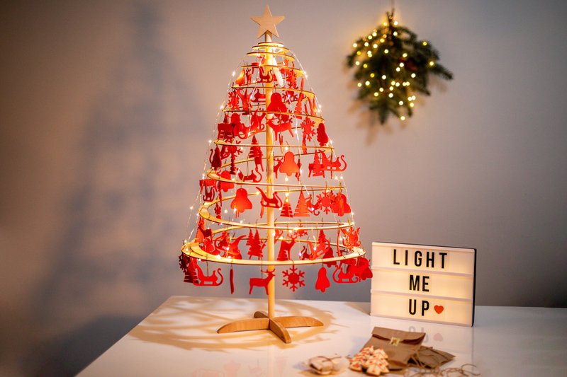 Spira 小型木制圣诞树 85 厘米 - 摆饰 - 木头 卡其色