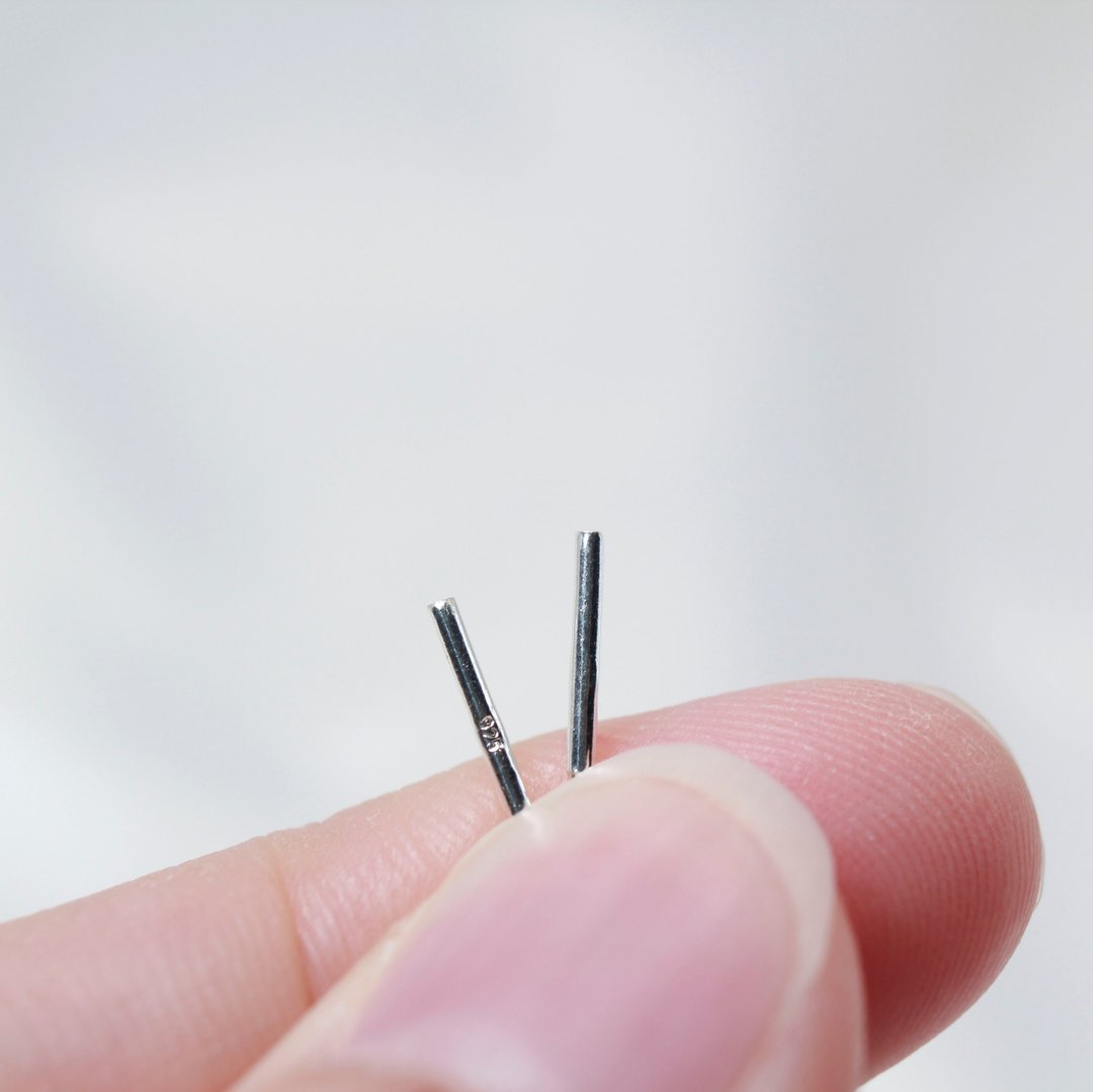 【SWS饰品】【加购区】925纯银养耳棒 抗过敏专用 - 耳环/耳夹 - 纯银 银色