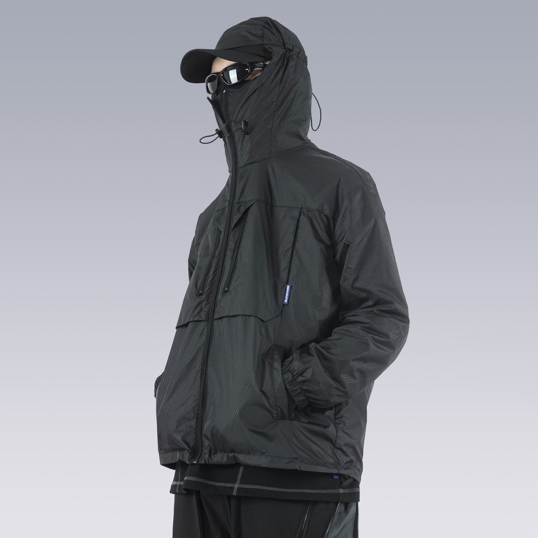机能速干防晒服 薄款户外运动防紫外线夹克外套 - 男装外套 - 其他人造纤维 黑色