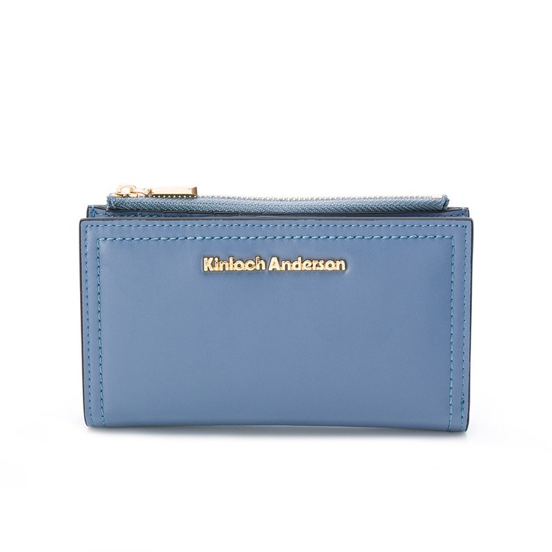 【Kinloch Anderson】Carol 经典压扣式中夹-宁静蓝 - 皮夹/钱包 - 人造皮革 蓝色