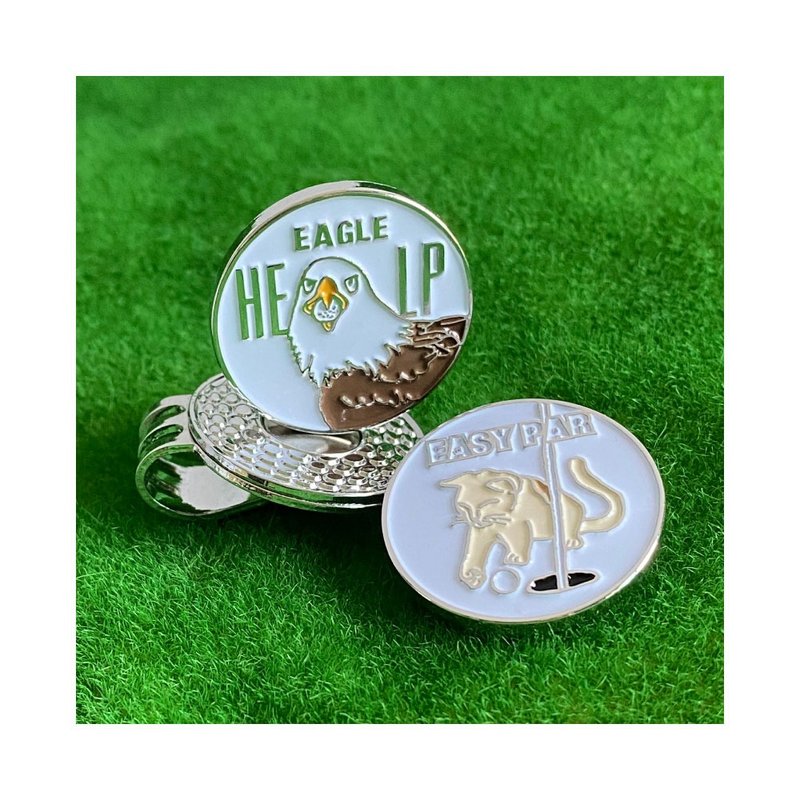 高尔夫球 mark 球标和帽夹 设计师专有款式球标 磁吸式帽夹 - 运动配件 - 其他金属 绿色