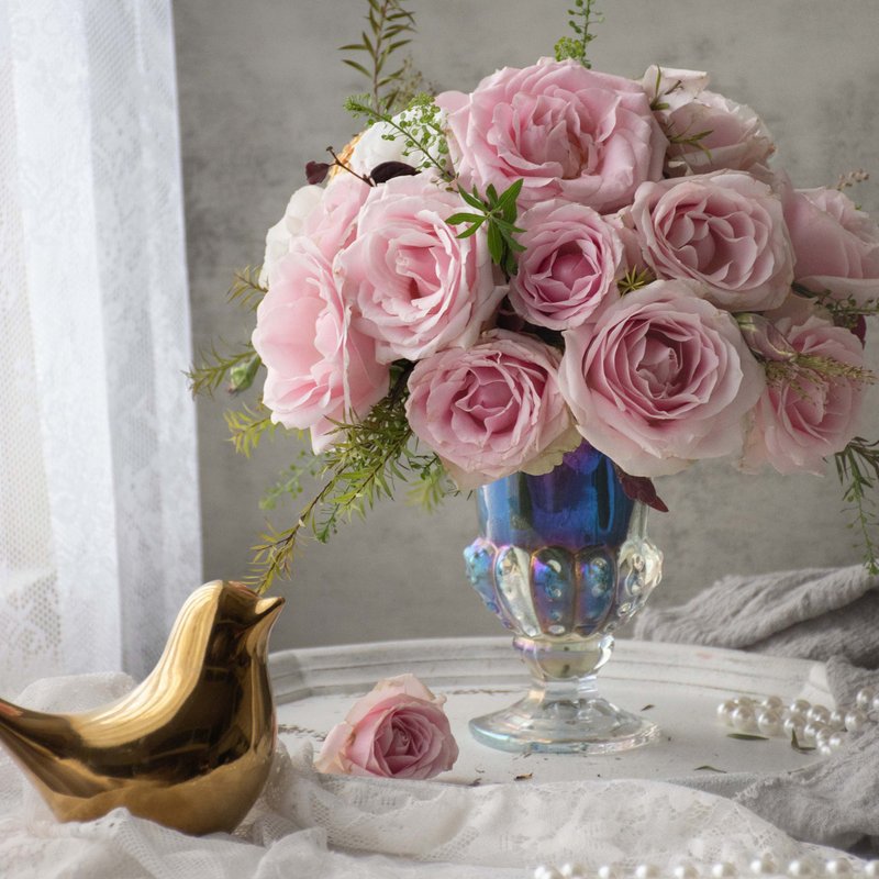 【法式轻奢INS】琉光水晶玻璃花瓶-绚彩蓓蕾 - 花瓶/陶器 - 玻璃 透明