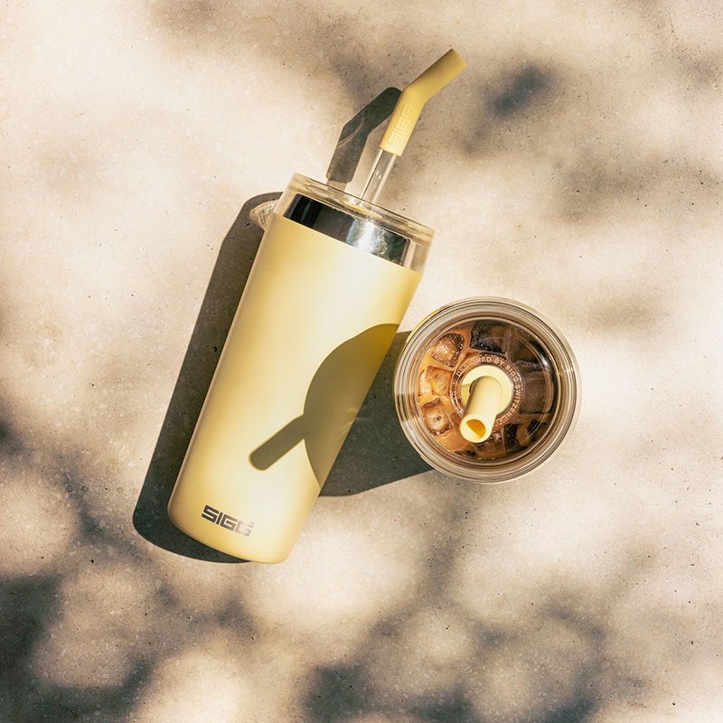 SIGG Helia 保温吸管杯 600ml - 奶油卡士达 - 咖啡杯/马克杯 - 不锈钢 黄色