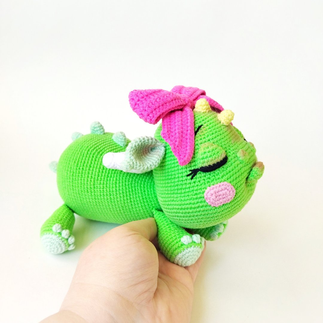 可爱的睡觉宝贝龙贝蒂amigurumi钩针图案pdf英文。 - 手工艺教程/工具书 - 其他材质 