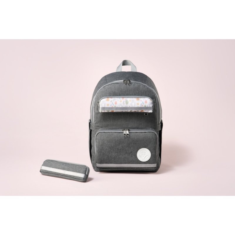 Soin Sewing 所以相缝-独家花色爱玩大童背包-拥抱森林熊 - 背包/袋子 - 聚酯纤维 灰色