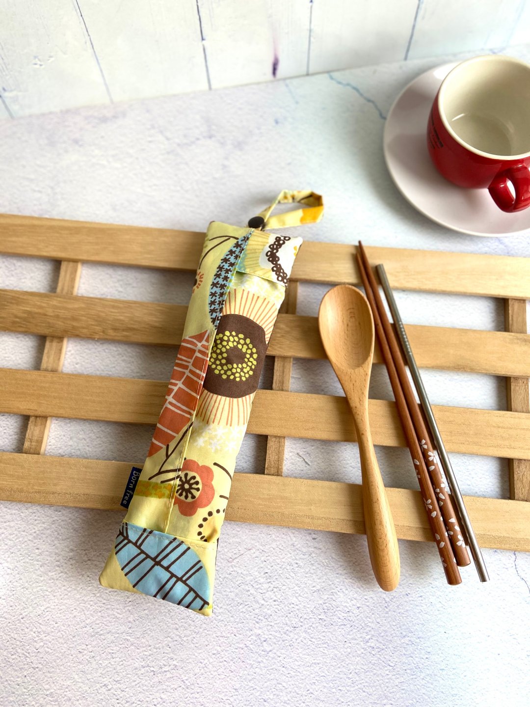 自然轻巧防水餐具袋 环保 好收纳 易清洗 - 筷子/筷架 - 防水材质 