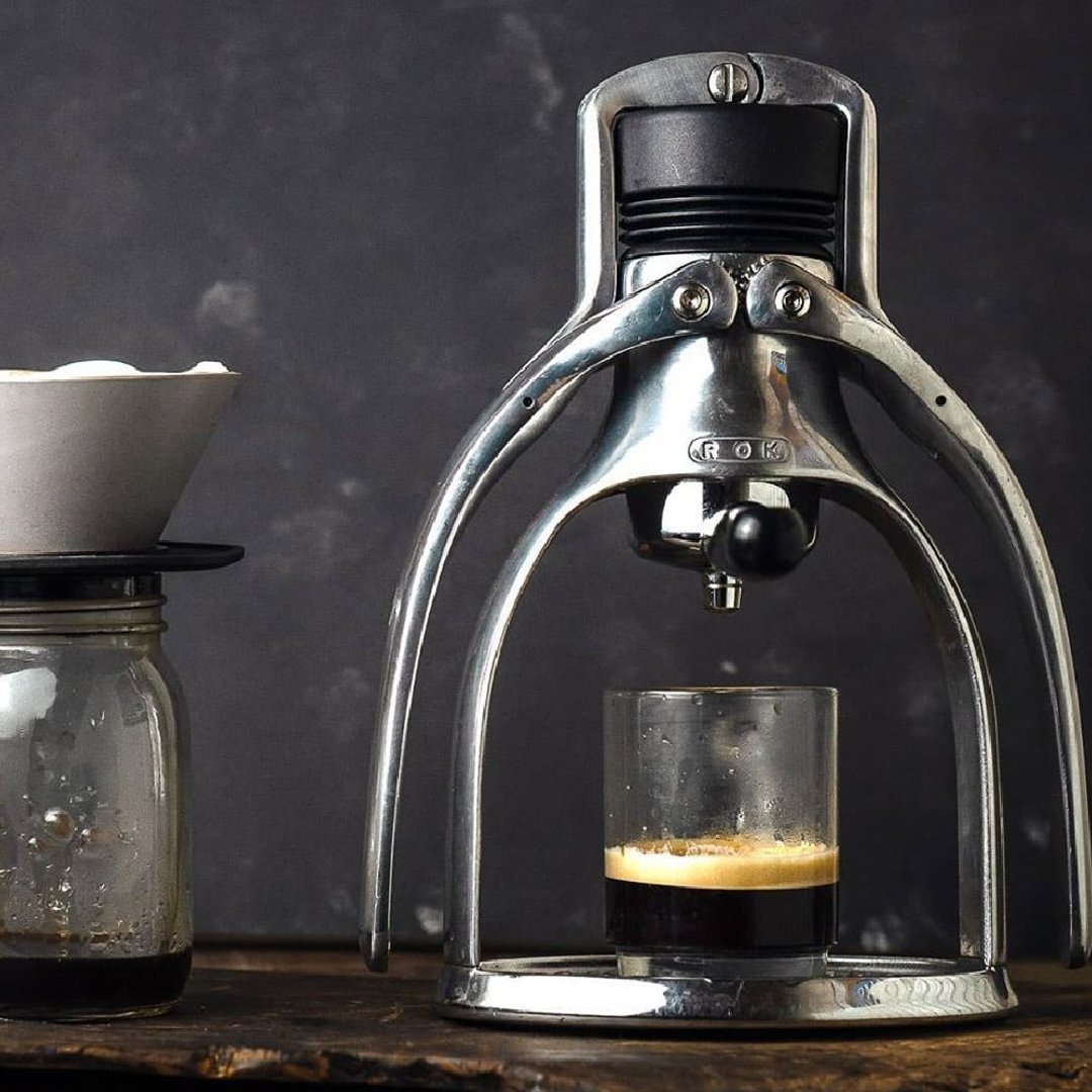 【英国】ROK Espresso Maker 手压式萃取浓缩咖啡机 (闪电银) - 咖啡壶/周边 - 不锈钢 银色