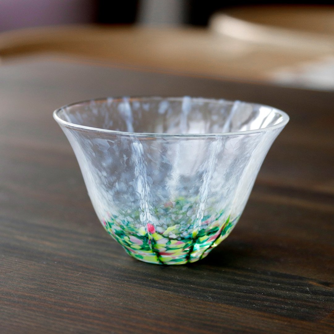 Toyo Sasaki Glass Sake Cup TJ702 Koharu Japanese Glass Gui Drink Can only be shipped to Taiwan - 酒杯/酒器 - 玻璃 绿色