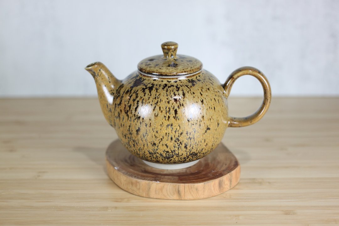 【沐春生活】240ml 鳝黄 天目釉 圆满茶壶 莺歌名家叶敏祥作 - 茶具/茶杯 - 瓷 