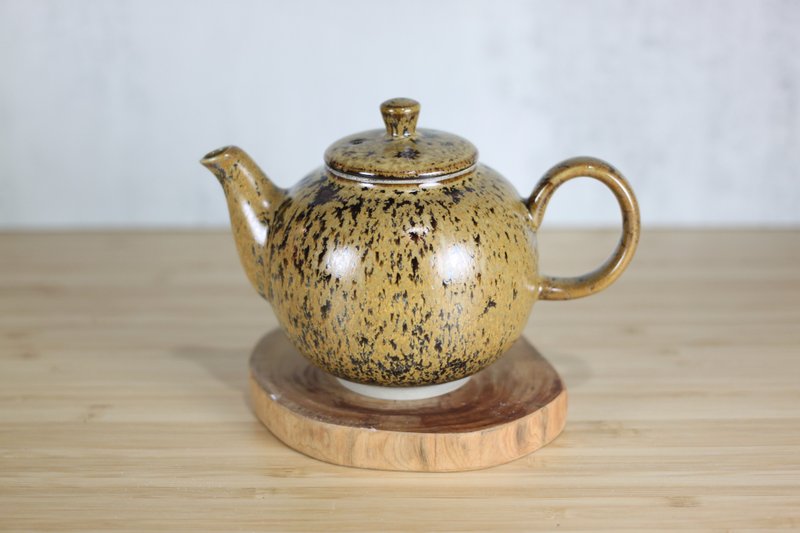 【送礼好物】240ml 鳝黄 天目釉 圆满茶壶 莺歌名家叶敏祥作 - 茶具/茶杯 - 瓷 
