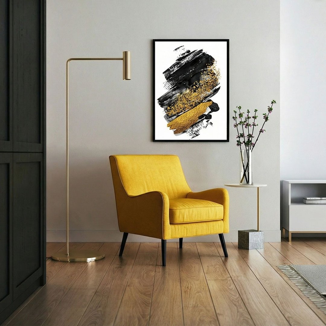 【日本 VisualSonic】蓝牙画布音箱 - Black & Gold /小 - 扩音器/喇叭 - 木头 多色