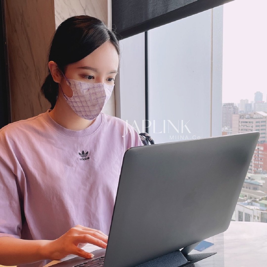 【标准】JAPLINK N95 立体口罩-小香・紫格 - 口罩 - 聚酯纤维 紫色