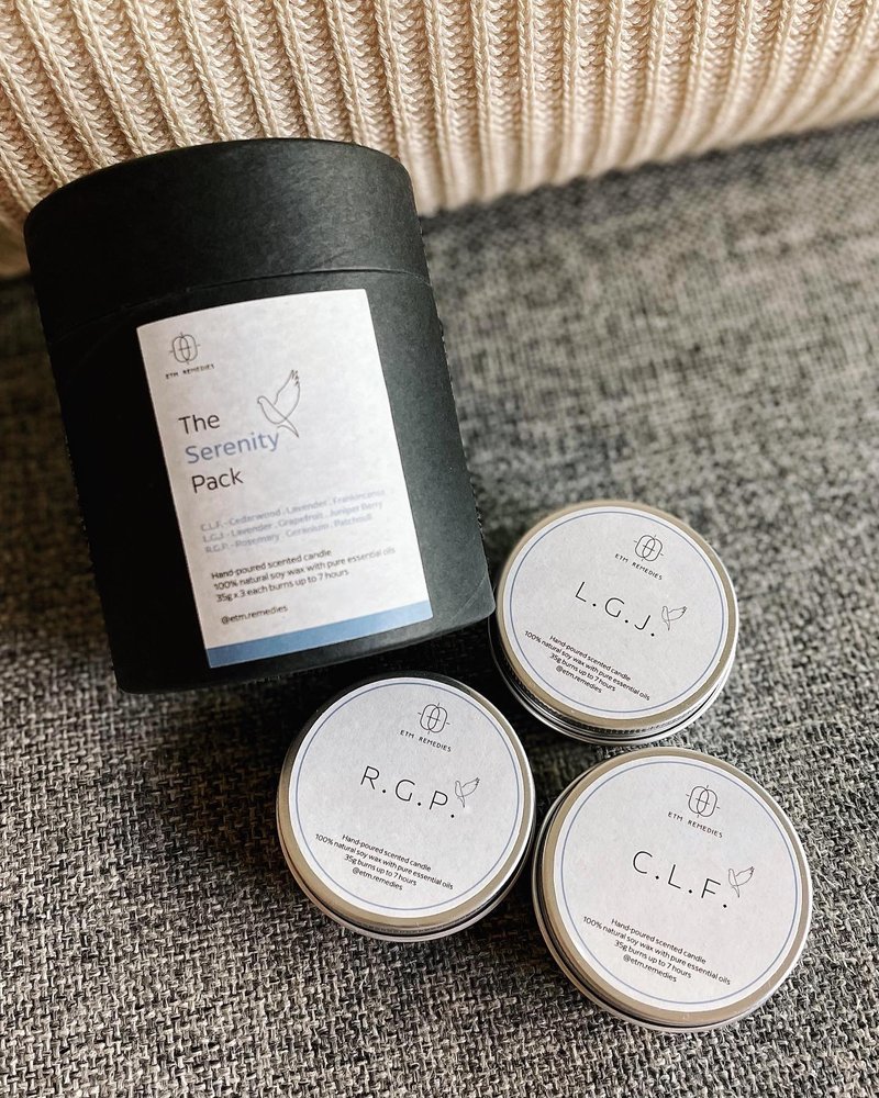 天然香薰大豆蜡烛 - 平和心境套装 - 蜡烛/烛台 - 蜡 