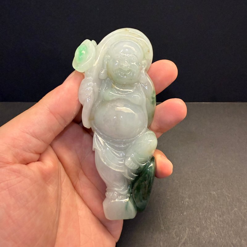 瀚玉珠宝 天然翡翠 弥勒佛摆件 翡翠佛公摆件 笑口常开 招财 弥勒 - 其他 - 玉石 