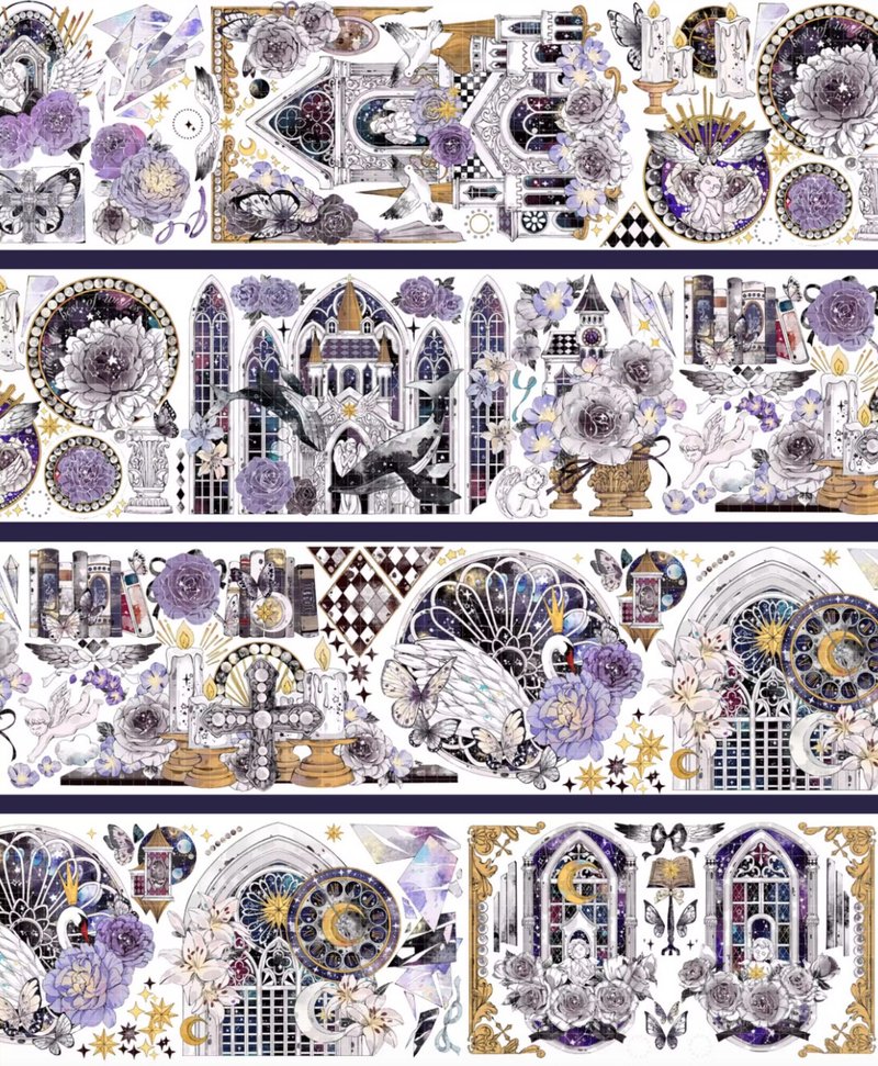 哥特新约 PET 纸胶带 贝壳光/晶透 10米卷 - 纸胶带 - 其他材质 多色