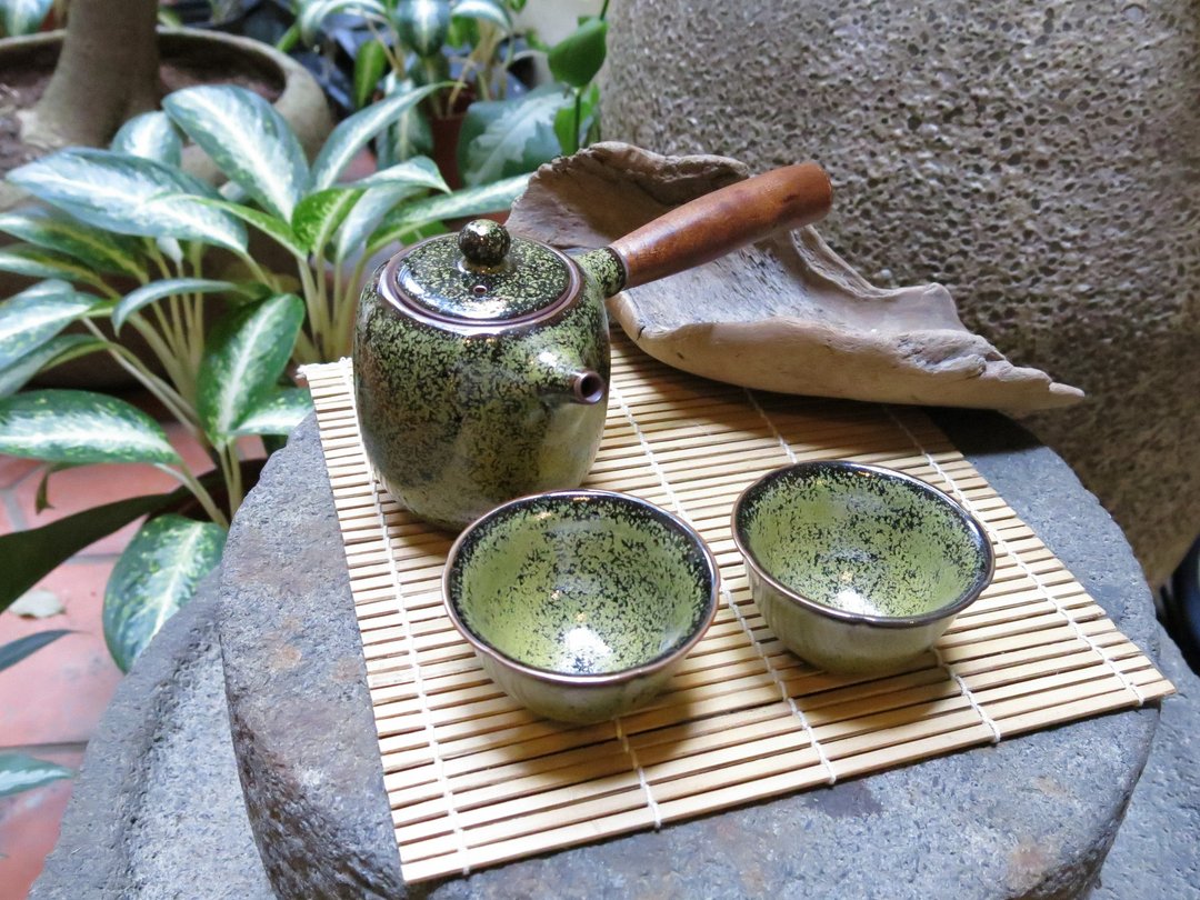 【台客蓝】金瓜茶具组 金瓜壶+金瓜杯2杯 - 茶具/茶杯 - 陶 