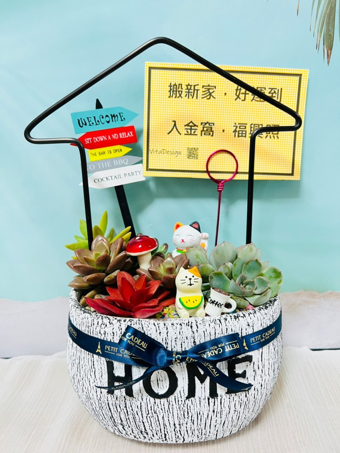 质感素雅HOME定制组盆 开幕志庆 新居落成 升官乔迁 婚礼 生日礼 - 植栽/盆栽 - 水泥 银色