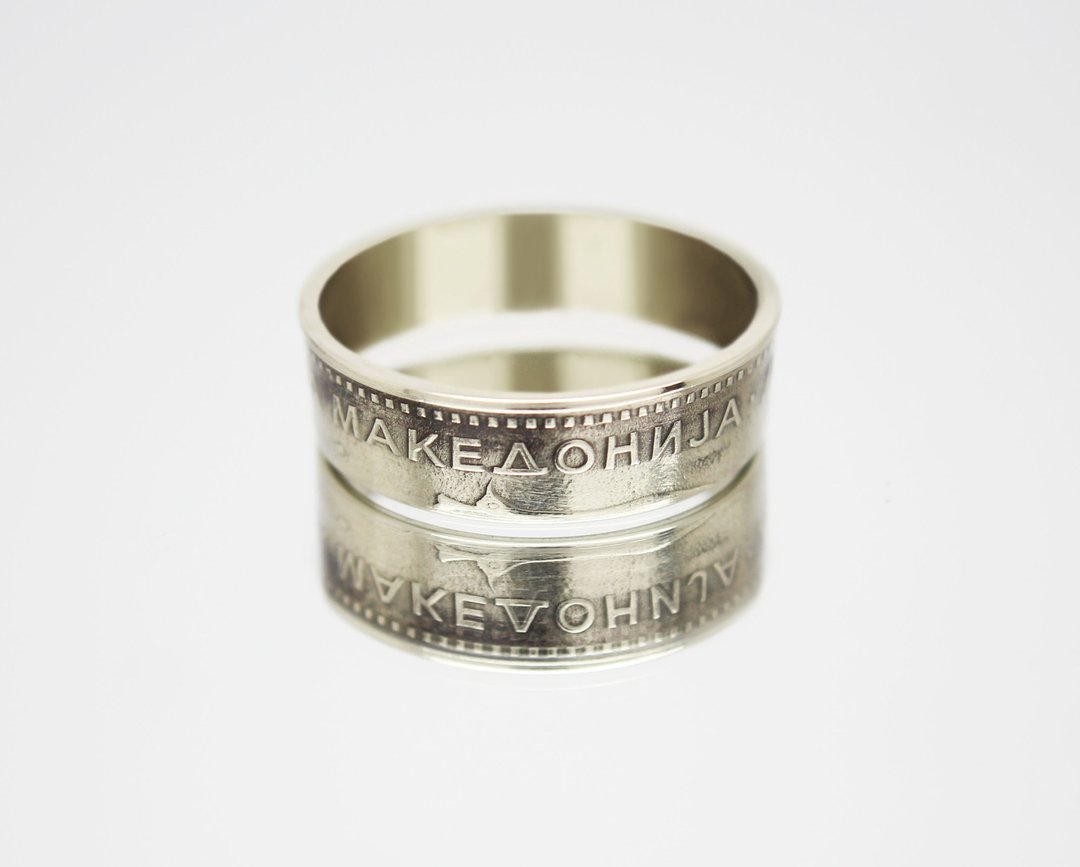 Macedonia Coin Ring 10 denars 2017 coin rings for men coin rings for women - 戒指 - 其他金属 