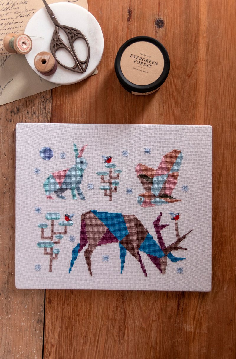 Winter Animals Cross Stitch PDF Pattern 十字繡 - 编织/刺绣/羊毛毡/裁缝 - 其他材质 