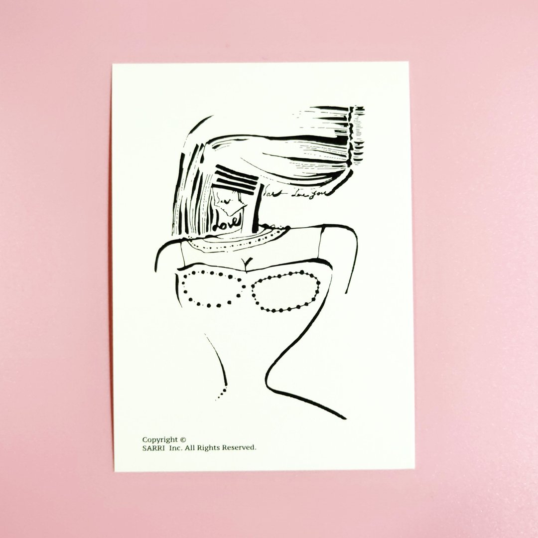 生日 明信片 生日卡  着色 插画  卡片 万用卡  爱 postcard - 卡片/明信片 - 纸 粉红色