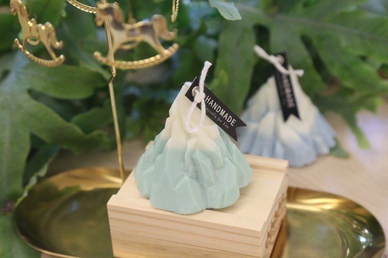 Mountain系列│Fuji 富士山-冰山-天然精油蜡烛 - 蜡烛/烛台 - 蜡 蓝色