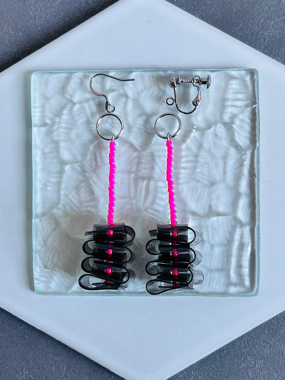 PVC DesignA 016 耳针/耳夹 - 耳环/耳夹 - 其他材质 黑色
