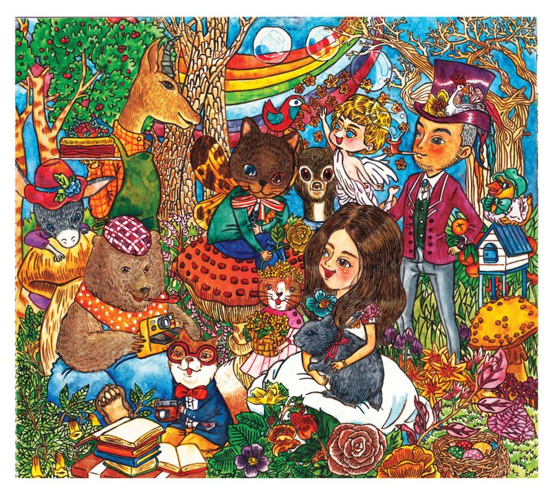 水彩手绘插画 | 原稿 | 画作 | 挂划 | 装饰画【茶会】 - 海报/装饰画/版画 - 纸 