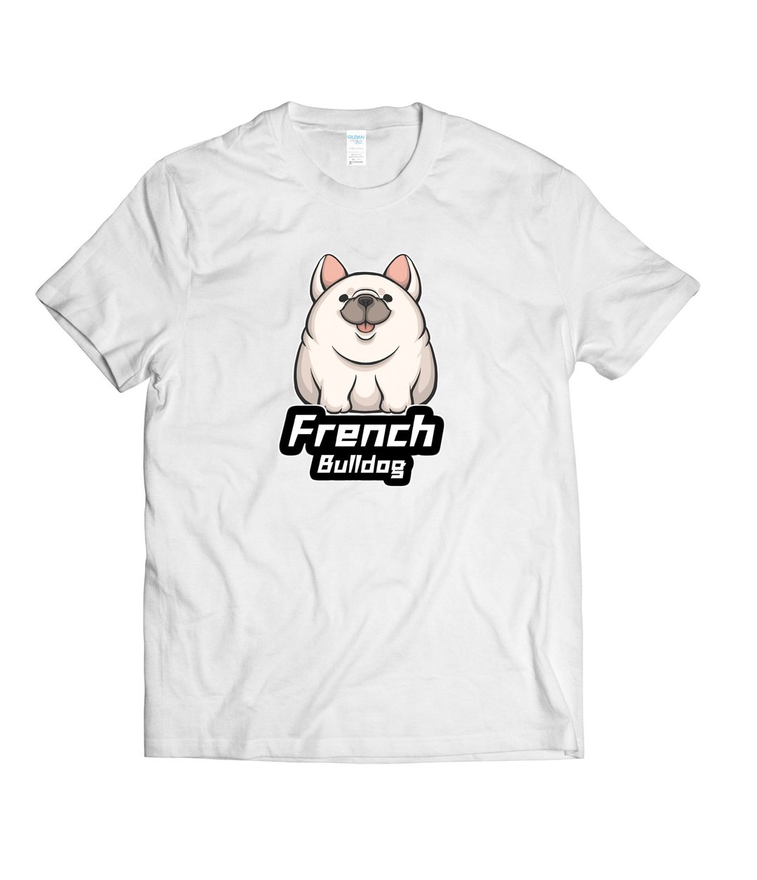可爱胖嘟嘟法斗 白法斗-T-shirt 白/黑/灰/藏青 - 男装上衣/T 恤 - 棉 多色