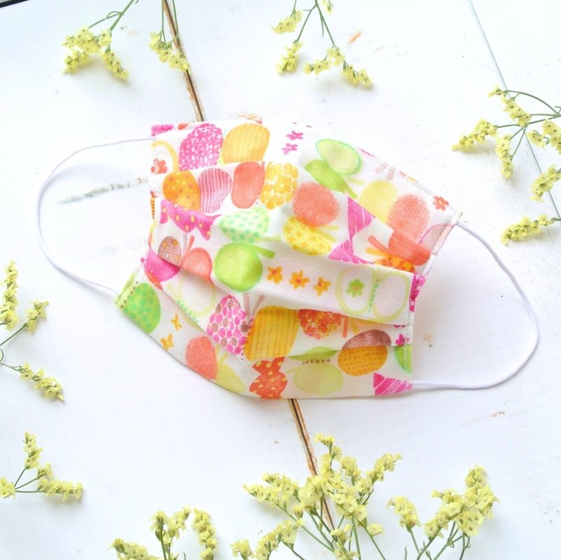 25%OFF | 可洗涤、舒适且可爱的手工立体口罩 Butterfly Pink 蝴蝶 水彩风 透气良好 日本制 | TEMARIYA - 口罩 - 棉．麻 粉红色