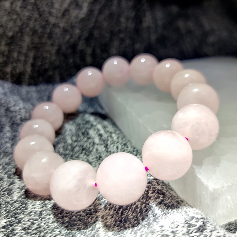 【订制品】 马粉 粉晶 Rose Quartz 6-12mm 天然水晶 - 手链/手环 - 水晶 